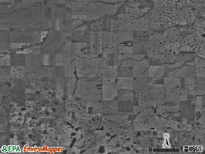 Burt township, North Dakota satellite photo by USGS