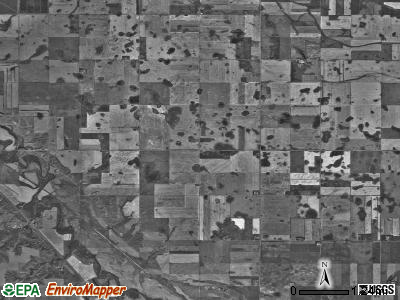 New Prairie township, North Dakota satellite photo by USGS