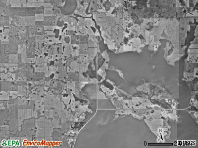 Riggin township, North Dakota satellite photo by USGS