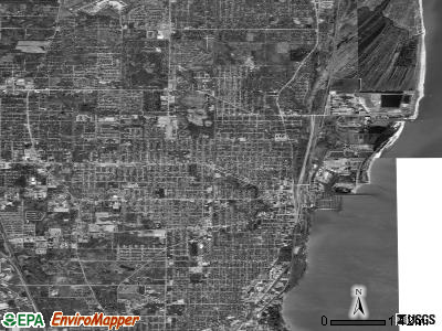 Waukegan township, Illinois satellite photo by USGS