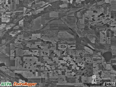 Lebanon township, North Dakota satellite photo by USGS