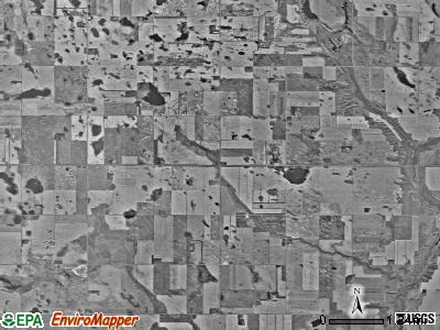 Isabel township, North Dakota satellite photo by USGS
