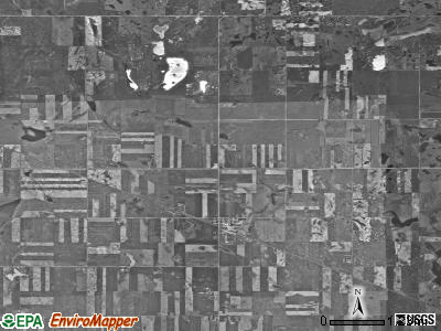 Orlien township, North Dakota satellite photo by USGS