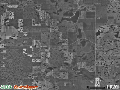 Rice Lake township, North Dakota satellite photo by USGS