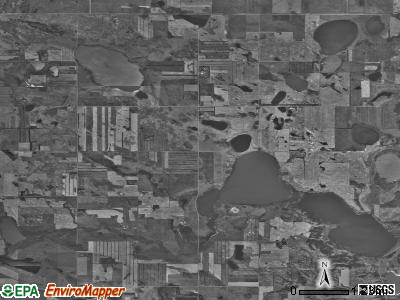 Antelope Lake township, North Dakota satellite photo by USGS