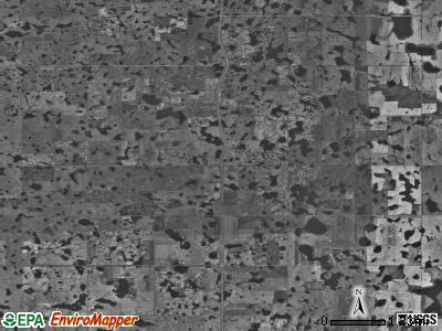 Rushville township, North Dakota satellite photo by USGS