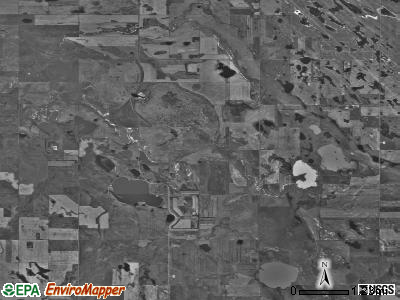 Cottonwood Lake township, North Dakota satellite photo by USGS