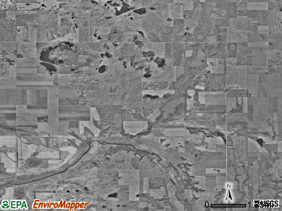 Twin Tree township, North Dakota satellite photo by USGS