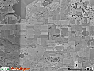 Minco township, North Dakota satellite photo by USGS