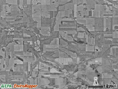 West Antelope township, North Dakota satellite photo by USGS
