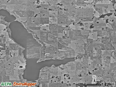 Wamduska township, North Dakota satellite photo by USGS