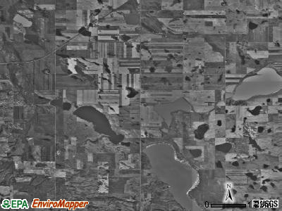 Strassburg township, North Dakota satellite photo by USGS