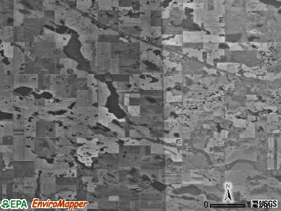 Martin township, North Dakota satellite photo by USGS