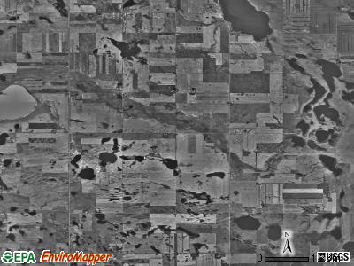 Rosenfield township, North Dakota satellite photo by USGS