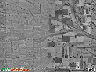 Fram township, North Dakota satellite photo by USGS
