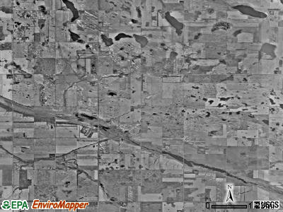 Heimdal township, North Dakota satellite photo by USGS