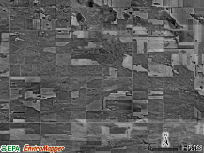 Sheldon township, North Dakota satellite photo by USGS