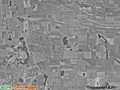 Bergen township, North Dakota satellite photo by USGS