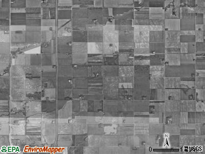 Americus township, North Dakota satellite photo by USGS