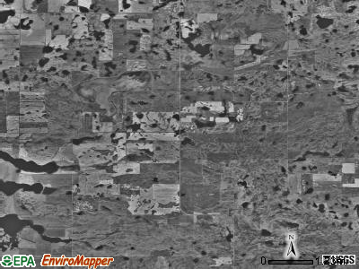 Holmes township, North Dakota satellite photo by USGS