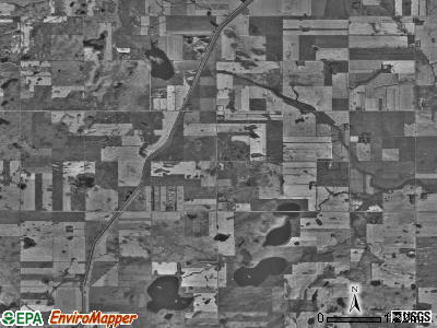 Lincoln Dale township, North Dakota satellite photo by USGS