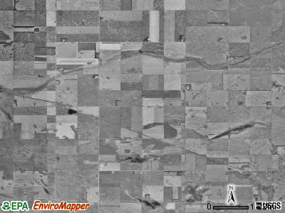 Woodward township, North Dakota satellite photo by USGS