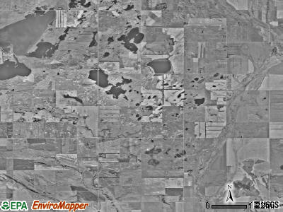Bryan township, North Dakota satellite photo by USGS