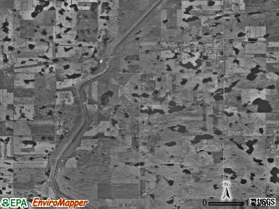 McClusky township, North Dakota satellite photo by USGS