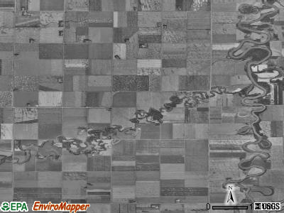 Caledonia township, North Dakota satellite photo by USGS