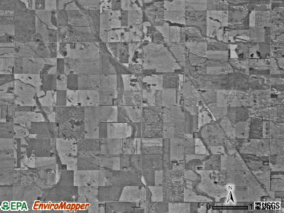 Melrose township, North Dakota satellite photo by USGS