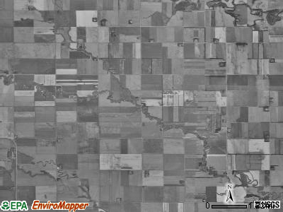 Bloomfield township, North Dakota satellite photo by USGS