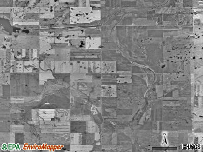 Steiber township, North Dakota satellite photo by USGS