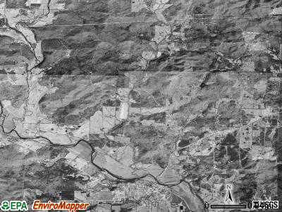 Spring River township, Arkansas satellite photo by USGS