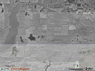 Kensal township, North Dakota satellite photo by USGS