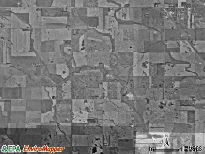 Carpenter township, North Dakota satellite photo by USGS