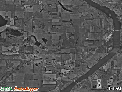 Sibley Trail township, North Dakota satellite photo by USGS