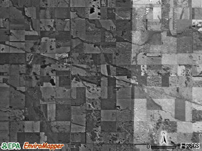 Ellsbury township, North Dakota satellite photo by USGS