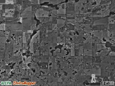 Uxbridge township, North Dakota satellite photo by USGS