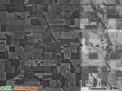 Minnie Lake township, North Dakota satellite photo by USGS