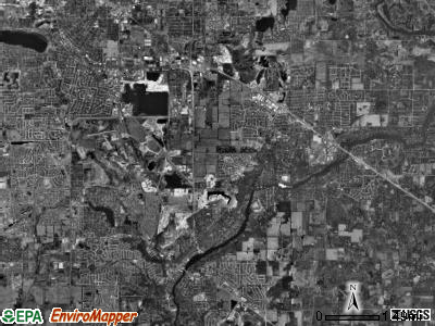 Algonquin township, Illinois satellite photo by USGS