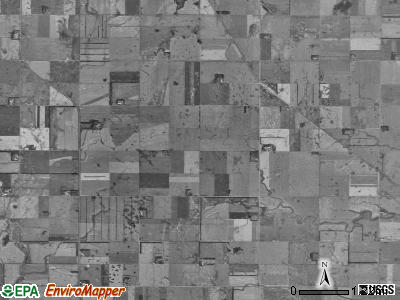 Ayr township, North Dakota satellite photo by USGS