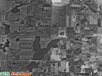 Hobart township, North Dakota satellite photo by USGS
