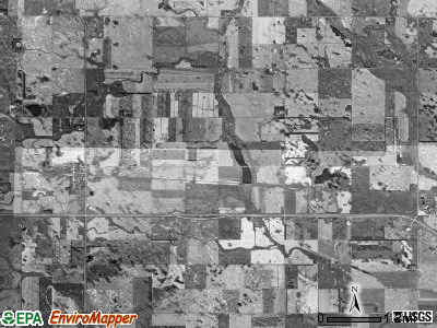 Oriska township, North Dakota satellite photo by USGS
