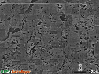Mansfield township, North Dakota satellite photo by USGS