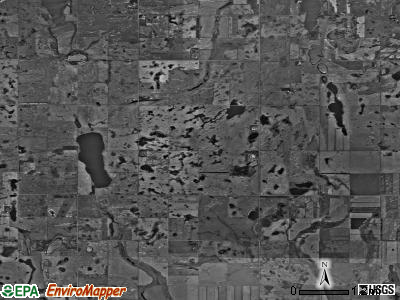 Hemen township, North Dakota satellite photo by USGS