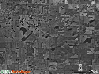Green township, North Dakota satellite photo by USGS