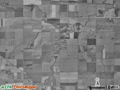 Durbin township, North Dakota satellite photo by USGS