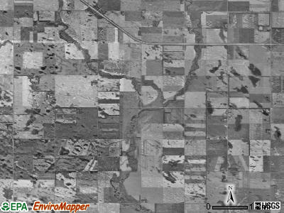 Springvale township, North Dakota satellite photo by USGS