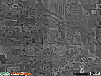Svea township, North Dakota satellite photo by USGS
