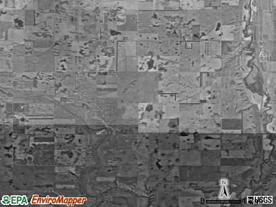 Corwin township, North Dakota satellite photo by USGS